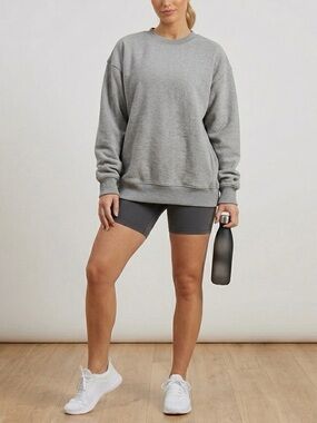 Anthropologie Perfectly Oversized Grey Sweatshirt in Grey